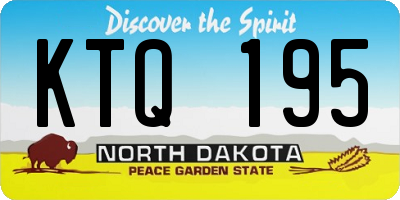 ND license plate KTQ195