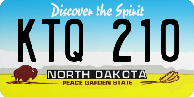 ND license plate KTQ210