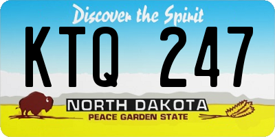 ND license plate KTQ247