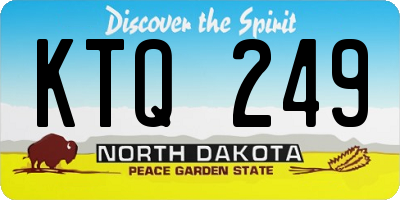 ND license plate KTQ249