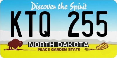 ND license plate KTQ255