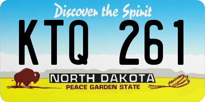 ND license plate KTQ261