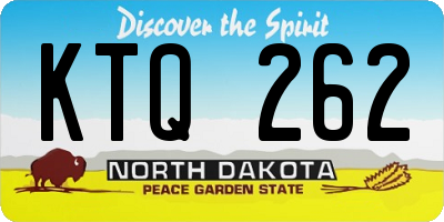 ND license plate KTQ262