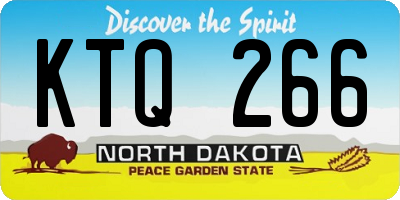 ND license plate KTQ266