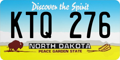 ND license plate KTQ276