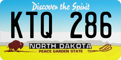ND license plate KTQ286