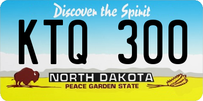 ND license plate KTQ300