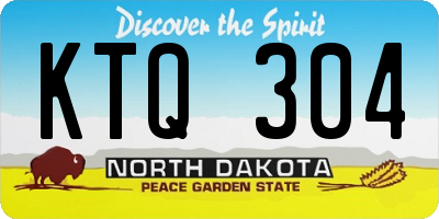 ND license plate KTQ304
