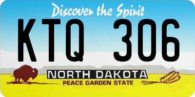 ND license plate KTQ306