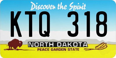 ND license plate KTQ318