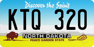 ND license plate KTQ320