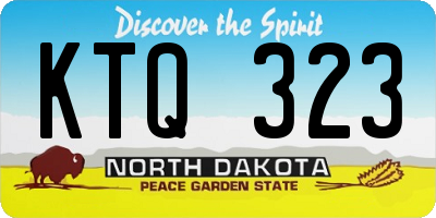 ND license plate KTQ323