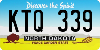 ND license plate KTQ339