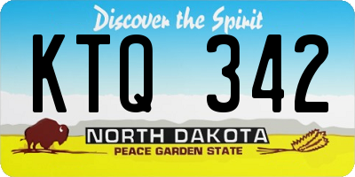 ND license plate KTQ342