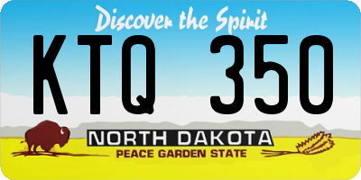ND license plate KTQ350