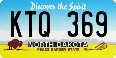 ND license plate KTQ369