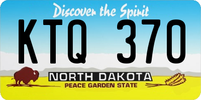 ND license plate KTQ370
