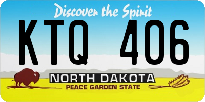ND license plate KTQ406