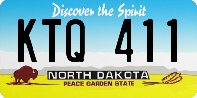 ND license plate KTQ411