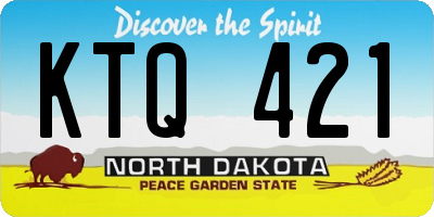ND license plate KTQ421
