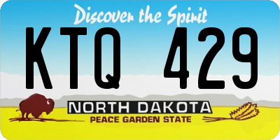 ND license plate KTQ429