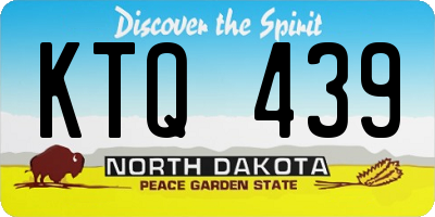 ND license plate KTQ439