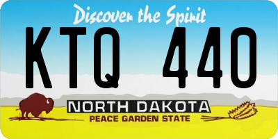 ND license plate KTQ440
