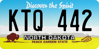 ND license plate KTQ442
