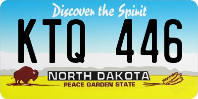 ND license plate KTQ446