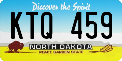 ND license plate KTQ459