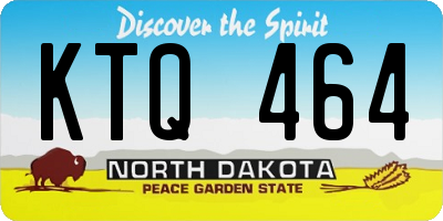ND license plate KTQ464