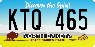 ND license plate KTQ465