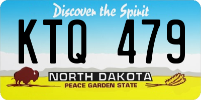ND license plate KTQ479