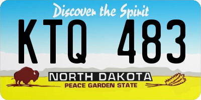 ND license plate KTQ483