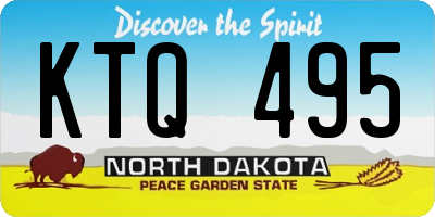ND license plate KTQ495