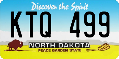 ND license plate KTQ499