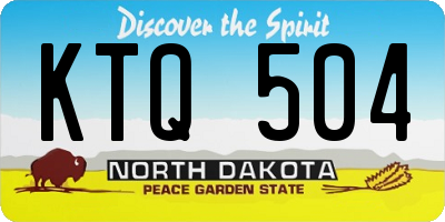 ND license plate KTQ504