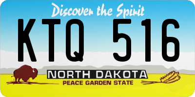 ND license plate KTQ516