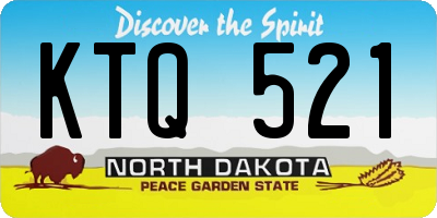 ND license plate KTQ521