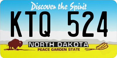 ND license plate KTQ524