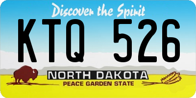 ND license plate KTQ526