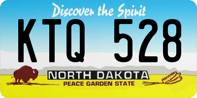 ND license plate KTQ528
