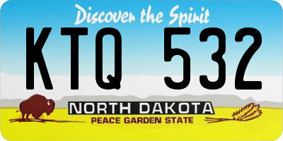 ND license plate KTQ532