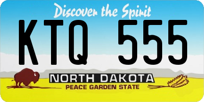 ND license plate KTQ555