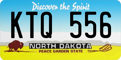 ND license plate KTQ556