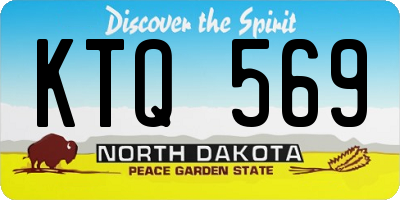 ND license plate KTQ569