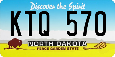 ND license plate KTQ570