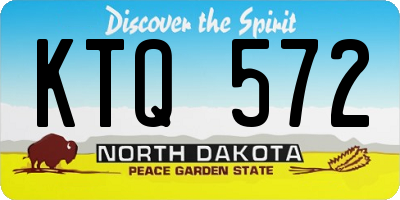 ND license plate KTQ572