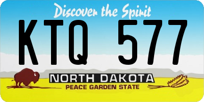 ND license plate KTQ577