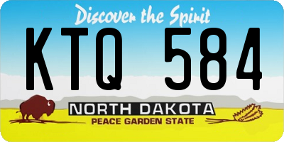 ND license plate KTQ584